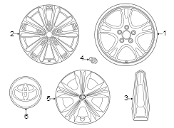 Image of Wheel, alloy. Wheel, Disc. Confirm the OEM logo. image for your Toyota Avalon  