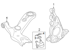 Diagram Front suspension. Suspension components. for your 2018 TOYOTA Prius C