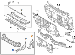 Image of Cowl Grille Screen image for your Toyota Tacoma  