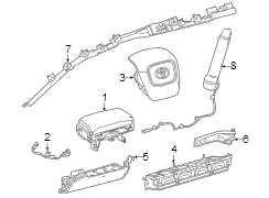 Image of Curtain Air Bag image for your 2019 Toyota Camry  LE SEDAN 