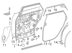 Image of Door Shell. Panel SUB - Assembly, D. (Rear). Part has related. image for your 2010 Toyota Highlander   