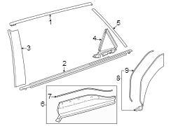 Image of Door Belt Molding (Rear) image for your 2019 Toyota Avalon   