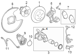 Image of Wheel Bearing and Hub Assembly (Rear) image for your 2013 Toyota Camry   