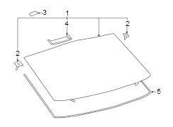 Image of Liftgate Glass image for your 2013 Toyota Avalon  XLE SEDAN 