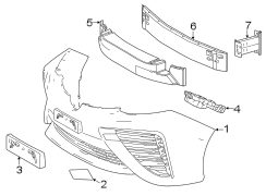 Image of Bumper Impact Bar (Front) image for your 2015 Toyota Avalon  XLE PREMIUM SEDAN 