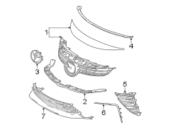 Image of Grille Molding (Front, Upper, Lower) image for your 2000 Toyota Avalon   