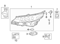 Image of Headlight Bracket image for your 1998 Toyota Avalon   