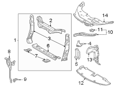 Image of Radiator Support Side Panel (Upper) image for your 2018 Toyota Prius Prime  Premium Hatchback 