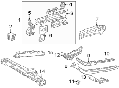 Image of Floor Side Rail Reinforcement (Front, Rear, Upper, Lower) image for your 2009 Toyota Avalon   