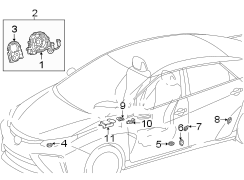 Image of Air Bag Control Module image for your 2019 Toyota Camry  Hybrid SE Sedan 