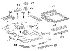 Image of C'member. (Front, Rear, Upper, Lower). A component which. image for your 2021 Toyota Sequoia   