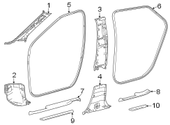 Image of Door Seal (Rear, Lower) image for your 2012 Toyota Tacoma  Base Standard Cab Pickup Fleetside 