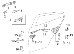 Image of Door Latch Cable (Rear) image for your 1997 Toyota Tacoma   