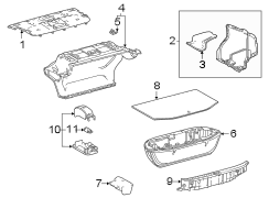 Image of Trunk Floor Storage Box (Rear, Lower) image for your 2014 Toyota Prius Plug-In   