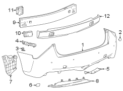 Image of Bumper Impact Bar Bracket (Rear, Lower) image for your 2011 Toyota Highlander  Limited Sport Utility 