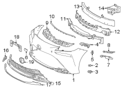 Image of Bumper Impact Bar Bracket (Front). A bracket used to attach. image for your Toyota Prius Prime  