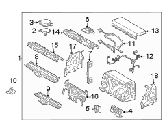 Image of Drive Motor Battery Pack image for your 2009 Toyota Highlander 3.5L V6 A/T FWD Sport Sport Utility 