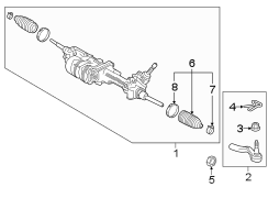 Diagram Steering gear & linkage. for your 2006 Scion XB 1500CC 16VALVE DOHC EFI, MANUAL