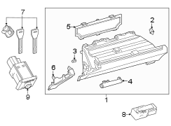 Image of Glove Box Lock Kit image for your 2012 Toyota Avalon   