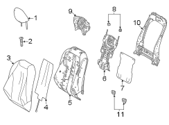 Image of Hook, Seat Back. Lumbar adjuster Hook. Lumbar support Hook. Spring Assembly Hook. (Front). Part cannot be reused. image for your 2021 TOYOTA COROLLA SE Sedan 2.0L CVT