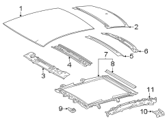 Image of Roof panel. (Rear) image for your 2015 Toyota Corolla   