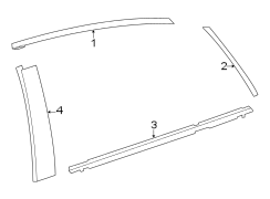 Image of Door Belt Molding (Rear) image for your 2019 Toyota Tacoma   