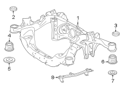 Image of Suspension Subframe Crossmember (Rear) image for your 2022 Toyota RAV4   