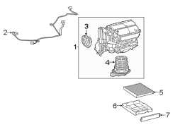 Diagram Air conditioner & heater. Blower motor & fan. for your 2020 TOYOTA LAND CRUISER