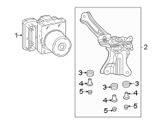 Image of ABS Modulator Bracket image for your 2002 Toyota Tacoma   