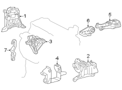 Image of Insulator SUB - Assembly. Side mount. image for your 2003 Toyota Camry   