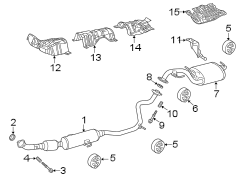 Image of Catalytic Converter (Front) image for your 2011 Toyota Tundra  Base Standard Cab Pickup Fleetside 