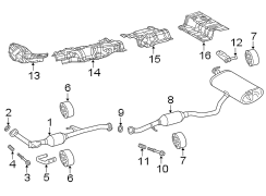 Image of Exhaust System Hanger Bracket (Rear) image for your 2011 Toyota Sienna 3.5L V6 A/T AWD Limited Mini Passenger Van 