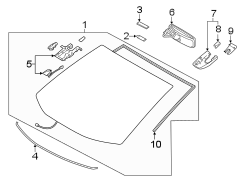 Image of Windshield Molding (Upper) image for your 2001 Toyota Avalon  XLS Sedan 