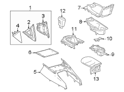 Image of Console Trim Panel (Front, Upper) image for your 2020 Toyota Corolla   