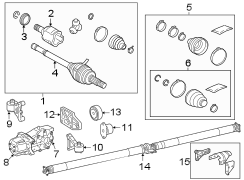 Rear suspension. Axle & differential. (1/1)