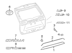 Image of Liftgate Finish Panel image for your 1992 Toyota 4Runner   