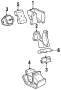 Diagram ENGINE & TRANS MOUNTING. for your 2001 TOYOTA TACOMA SR-5 3400CC EFI, AUTOMATIC  4-SPEED
