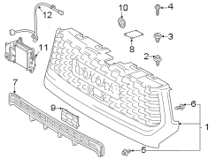 GRILLE & COMPONENTS. Diagram