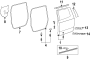 Diagram REAR DOOR. DOOR & COMPONENTS. EXTERIOR TRIM. for your 2012 TOYOTA TUNDRA Base Standard Cab Pickup Fleetside 5.7L i-Force FLEX RWD