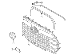 Image of Grille Molding (Rear, Upper, Lower) image for your 2023 Toyota Tundra 3.4L i-Force Max V6 FULL HYBRID EV-GAS (FHEV) A/T RWD Platinum Crew Cab Pickup Fleetside 