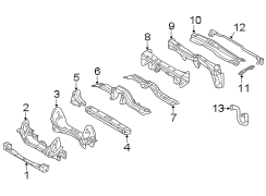 Image of Frame Crossmember image for your 2023 Toyota Tundra 3.4L i-Force Max V6 FULL HYBRID EV-GAS (FHEV) A/T 4WD Platinum Crew Cab Pickup Fleetside 