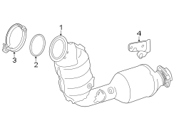 Image of Bracket. Exhaust. Catalytic Converter Brace. Mount. Pipe stay. STAY, MANIFO. (Front). Catalytic... image for your 2021 Toyota Camry 2.5L A/T AWD SE SEDAN 