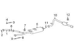 Image of EXHAUST. PIPE. TAIL. ASSEMBLY, T. Muffler. A muffler without any. image for your 2007 Toyota Tundra 4.0L V6 A/T 4WD SR5 Extended Cab Pickup Fleetside 