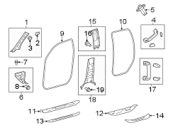 Image of Door Seal (Front, Lower) image for your 2012 Toyota Sienna  LE Mini Passenger Van 