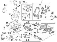 Image of ADAPTER, BLOWER FAN. Included with: Seat back. image for your 2016 Toyota Camry   