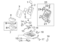 Image of Cover SUB - Assembly, S. Cushion Cover. (Rear) image for your 2008 Toyota Sienna   