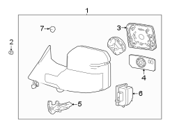 Image of Door Mirror (Right) image for your 2023 Toyota Tundra 3.4L i-Force Max V6 FULL HYBRID EV-GAS (FHEV) A/T RWD Platinum Crew Cab Pickup Fleetside 