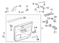 Image of Door Interior Trim Panel image for your 2021 Toyota Prius Prime  Limited Hatchback 