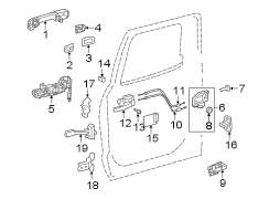 Image of Cable Assembly, Door. Lock Cable. (Rear) image for your 1996 Toyota Tacoma   