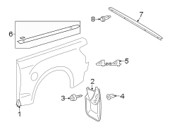 Image of Protector, Body S. Side trim panel. (Rear) image for your 2017 Toyota Tundra 5.7L i-Force V8 A/T RWD Limited Extended Cab Pickup Fleetside 